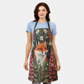 Red Fox en Foxhandschoenen William Morris Geïnspir Schort (Gedragen)