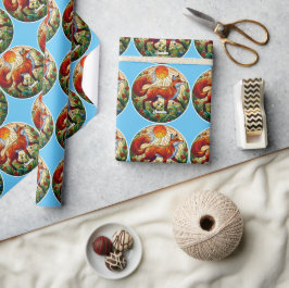 Red Fox en Sun Cadeaupapier