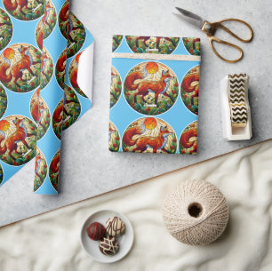Red Fox en Sun Cadeaupapier