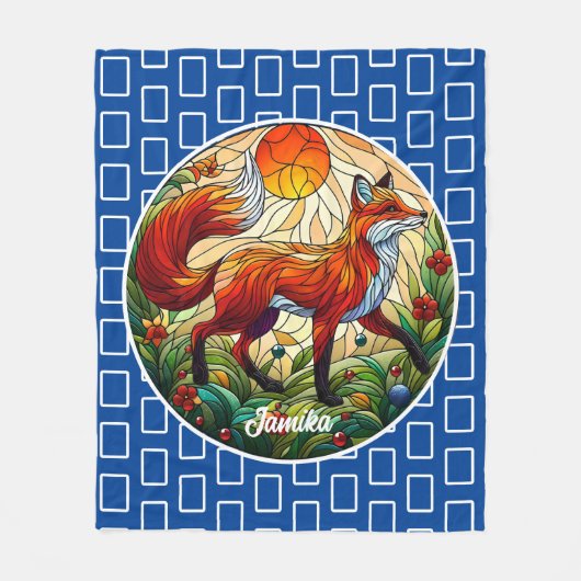 Red Fox en Sun Fleece Deken (Voorkant)
