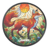 Red Fox en Sun Hockey Puck (Voorkant)