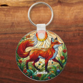 Red Fox en Sun Sleutelhanger (Voorkant)