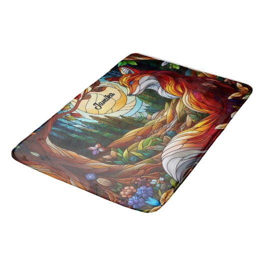 Red Fox en zon en bos Badmat (Gekanteld)