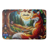 Red Fox en zon en bos Badmat (Voorkant)