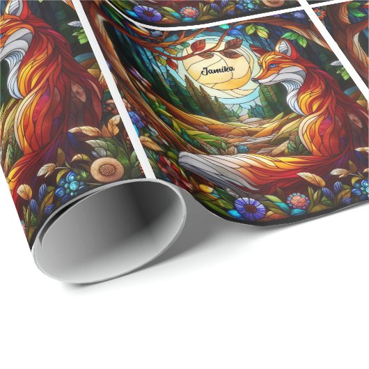 Red Fox en zon en bos Cadeaupapier (Rol Hoek)