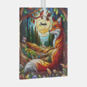 Red Fox en zon en bos Glas Ornament (Voorkant Rechts)