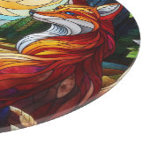 Red Fox en zon en bos Snijplank (Hoek)