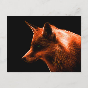 Red Fox Face Briefkaart