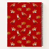 Red Fox familie 8,5 × 11-laptop Notitieboek (Achterkant)