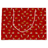 Red Fox Family Gift Bag Large Cadeautasje (Voorkant)