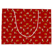 Red Fox Family Gift Bag Large Cadeautasje (Achterkant)