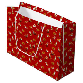 Red Fox Family Gift Bag Large Cadeautasje