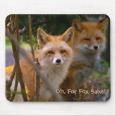Red Fox Family Natuur Lover - Aangepaste naam Muismat (Voorkant)