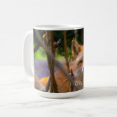 Red Fox Family Natuur Lover Custom Text Koffiemok (Voorkant links)