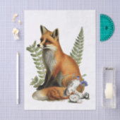 Red Fox Fern Mushroom Woodland Forest Decoupage  Tissuepapier (Craft)