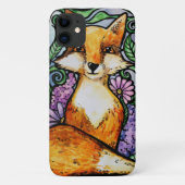 Red Fox Floral Nature Art Case-Mate iPhone Case (Achterkant)