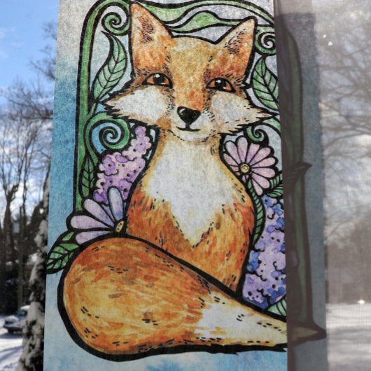 Red Fox Floral Natuur Art Tissuepapier