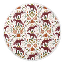 Red Fox Folk Art Knob trekt rustieke hardware aan