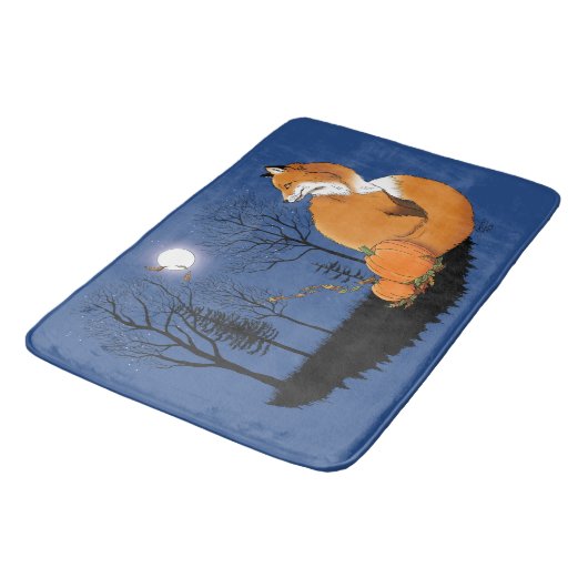 Red Fox Forest pompoenen Badmat (Gekanteld)