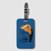 Red Fox Forest pompoenen Bagagelabel (Voorkant (verticaal))