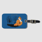 Red Fox Forest pompoenen Bagagelabel (Voorkant (horizontaal))