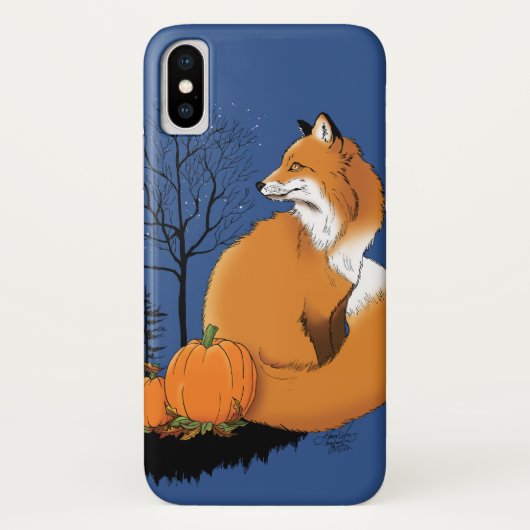 Red Fox Forest pompoenen Case-Mate iPhone Case (Achterkant)