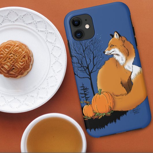 Red Fox Forest pompoenen Case-Mate iPhone Case
