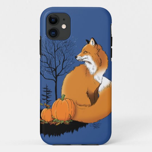 Red Fox Forest pompoenen Case-Mate iPhone Case (Achterkant)