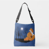 Red Fox Forest pompoenen Crossbody Tas (Voorkant)