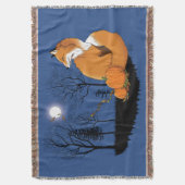 Red Fox Forest pompoenen Deken (Voorkant Verticaal)