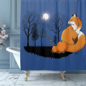 Red Fox Forest pompoenen Douchegordijn