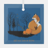 Red Fox Forest pompoenen Glas Ornament (Voorkant)