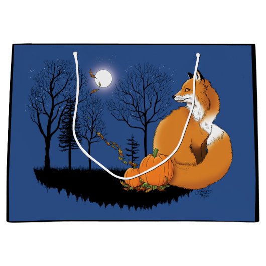 Red Fox Forest pompoenen Groot Cadeauzakje (Voorkant)