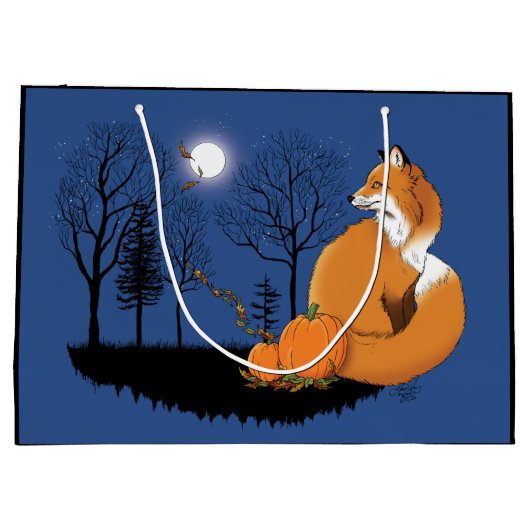 Red Fox Forest pompoenen Groot Cadeauzakje (Achterkant)