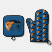 Red Fox Forest pompoenen Ovenwant & Pannenlap Set (Voorkant)