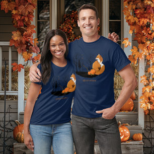 Red Fox Forest pompoenen T-shirt