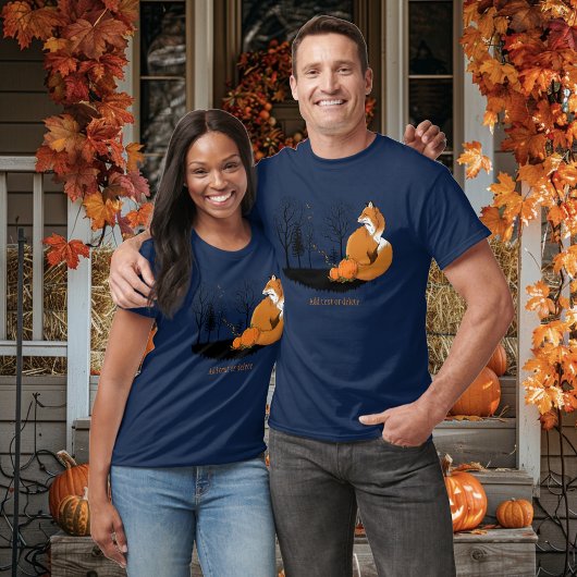 Red Fox Forest pompoenen T-shirt
