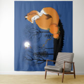 Red Fox Forest pompoenen Wandkleed (In situ)