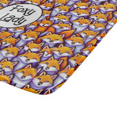 Red fox foxy lady grappige doodle cartoon collage  snijplank (Hoek)