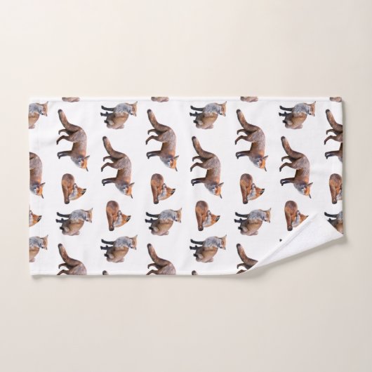 Red Fox Frenzy Bathroom Towel Set Bad Handdoek (Handdoek)