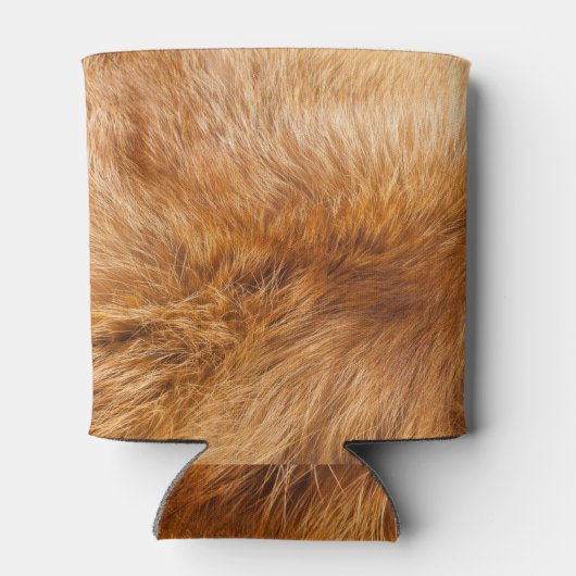 Red Fox Fur: getextureerde achtergrond. Blikjeskoeler (Achterkant)