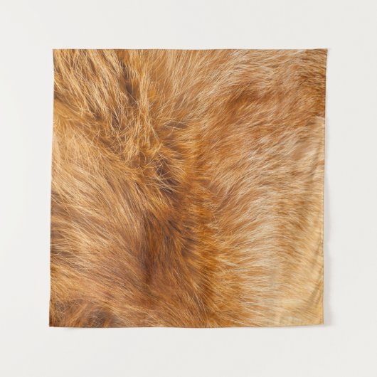Red Fox Fur: getextureerde achtergrond. Wandkleed (Voorkant (horizontaal))