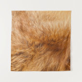 Red Fox Fur: getextureerde achtergrond. Wandkleed (Voorkant)