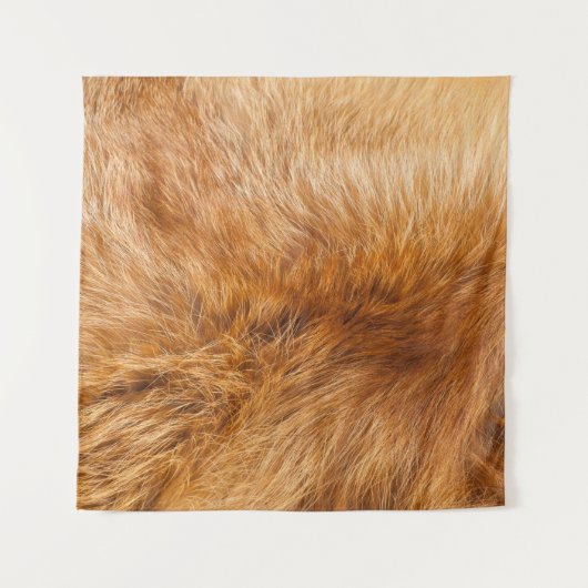 Red Fox Fur: getextureerde achtergrond. Wandkleed (Voorkant)