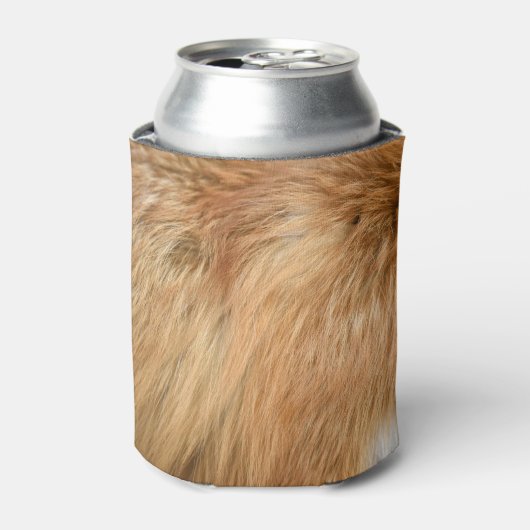 Red Fox Fur Pattern Tegel Blikjeskoeler (Blikje Voorkant)