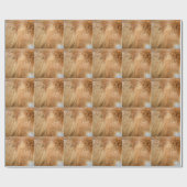 Red Fox Fur Pattern Tegel Cadeaupapier (Vlak)
