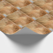 Red Fox Fur Pattern Tegel Cadeaupapier (Hoek)