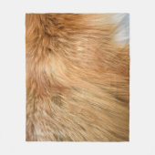 Red Fox Fur Pattern Tegel Fleece Deken (Voorkant)