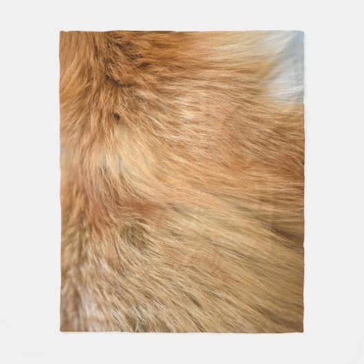 Red Fox Fur Pattern Tegel Fleece Deken (Voorkant)