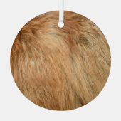 Red Fox Fur Pattern Tegel Glas Ornament (Achterkant)